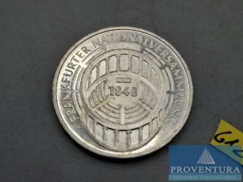 Silbermünze Bundesrepublik Deutschland 5 DM Frankfurter Nationalversammlung 1973 vz Silber .625 11.2 gr Rauhgewicht