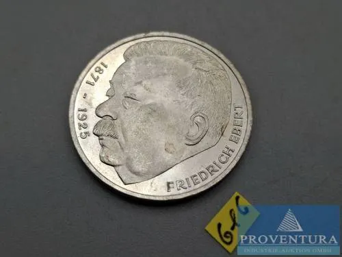 Silbermünze Bundesrepublik Deutschland 5 DM Friedrich Ebert 1975 vz Silber .625 11.2 gr Rauhgewicht