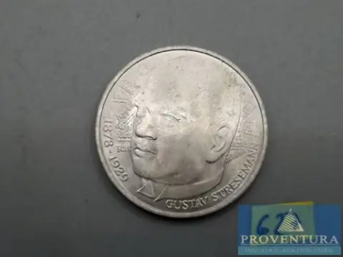 Pièce en argent République fédérale d'Allemagne 5 DM Gustav Stresemann 1978 TTB argent .625 11,2 g poids brut