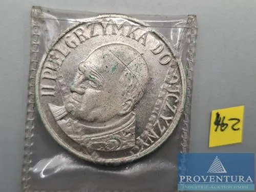 Silver medal 600 years Jasna Gora John Paul II .900 silver gross weight 21.34 gr
