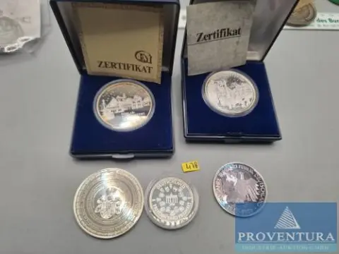 Zilveren medailles 5 stuks
