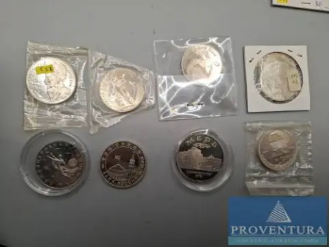 Circulatiemunten USSR 4x 1 roebel 1x 3 roebel Rusland 2x 3 roebel 1x 5 roebel alles in pp