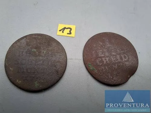 Monnaies de circulation Hesse-Cassel 2x 1 Heller
