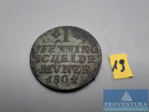 Circulatiemunt Brunswijk-Wolfenbüttel 1 Pfennig 1804 KM995
