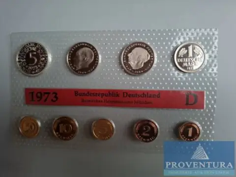 Muntset Bondsrepubliek Duitsland 1973 D pl 10,88 DM