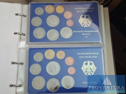Набор монет ФРГ 1997 ADFGJ pp 64,40 DM альбом