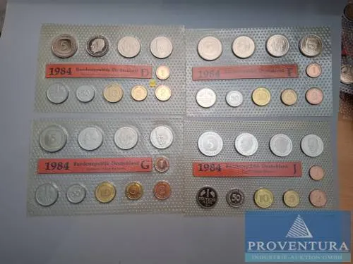 Набор монет ФРГ 1984 DFGJ st 51,52 DM
