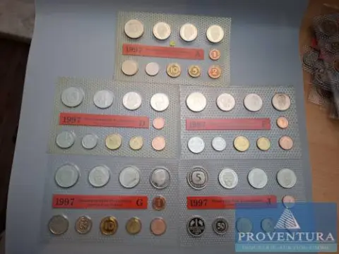 Série de pièces République fédérale d'Allemagne 1997 ADFGJ st 64,40 DM