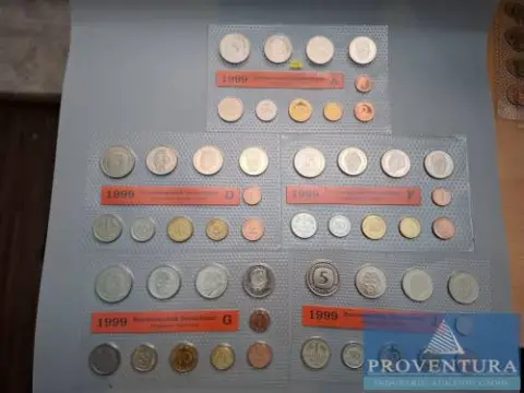 Série de pièces République fédérale d'Allemagne 1999 ADFGJ st 64,40 DM
