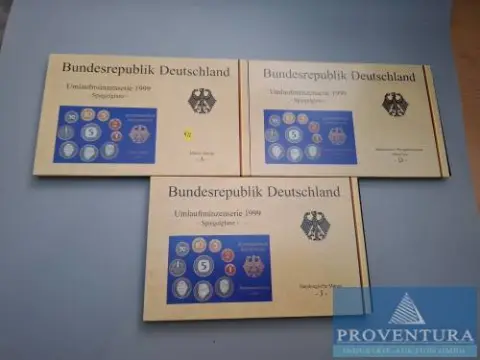 Série de pièces République fédérale d'Allemagne 1999 ADJ sp 38,64 DM