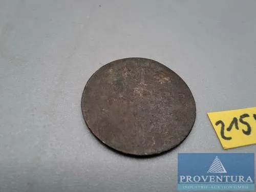Oběžná mince Brunšvik 1 fenik 1833