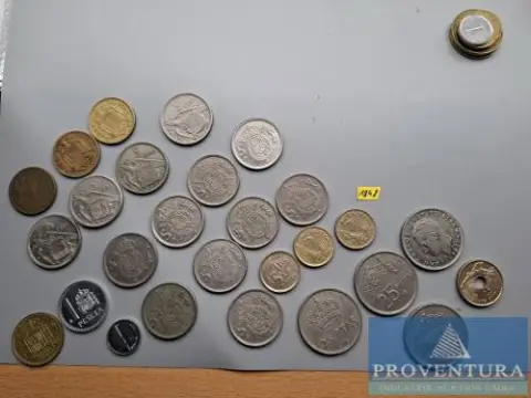 Circulatiemunten Spanje vanaf 1944 Franco, 4 x 5 peseta's