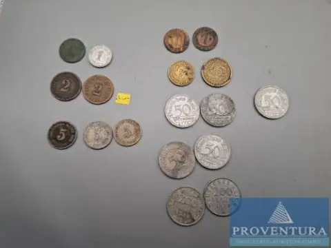 Circulatiemunten Duitse Keizerrijk 2x 1 Pfennig 1900F 1917F