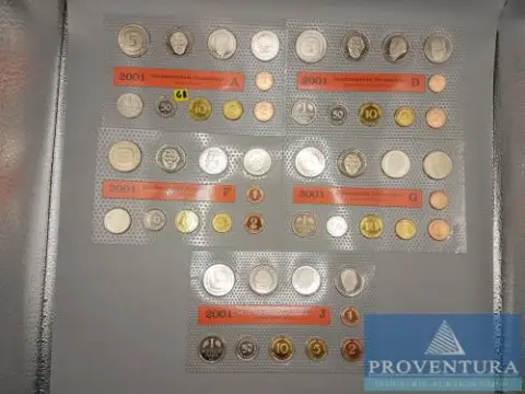 Muntset Bondsrepubliek Duitsland 2001 ADFGJ st