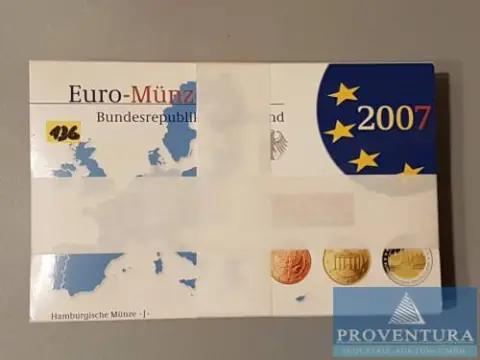 Sada euromincí Spolková republika Německo 2007 ADFGJ proof Meklenbursko-Přední Pomořansko