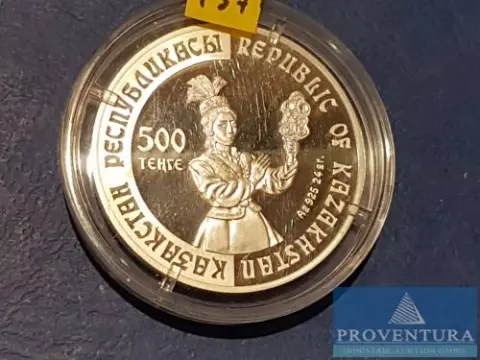 Zilveren munt Kazachstan 500 Tenge Assa Tayak 2002 proof
