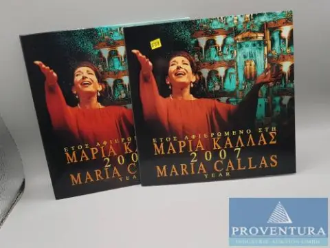 Euroset Griekenland Maria Callas 2007 1 ct - 2 euro + 10 euro Maria Callas