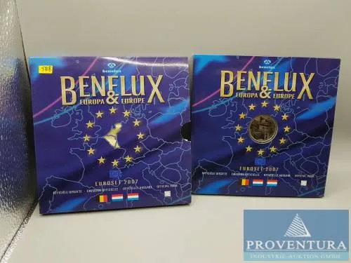 Euro sada BeNeLux 2007 Římské smlouvy Belgie/Nizozemsko/Lucembursko každá 1 cent - 2 eura