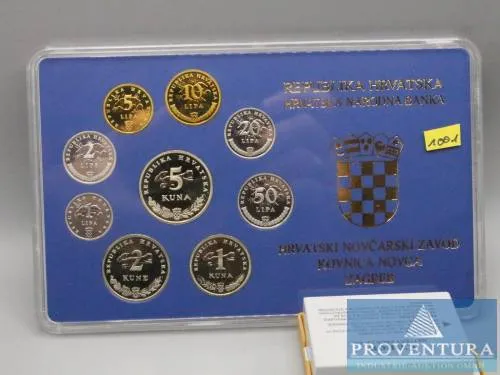 Sada mincí Chorvatsko 2011 pp chorvatské nápisy