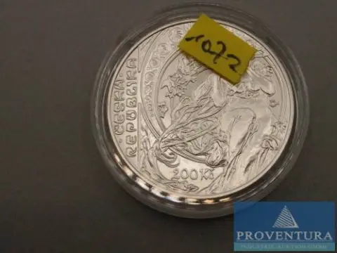 Zilveren munt Tsjechische Republiek 200 kronen Alfons Mucha st
