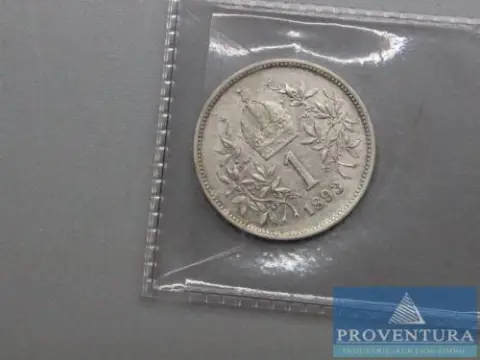Klassieke zilveren munt Oostenrijk 1 kroon 1893 vz+ zilver .835 brutogewicht 5 gr KM 2804
