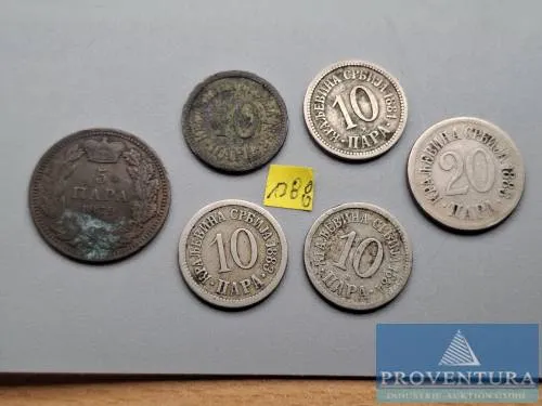 Circulatiemunten Servië 5 para 1879