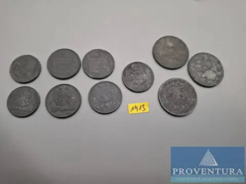 Circulatiemunten Servië 2 stuks 1 dinar 1942