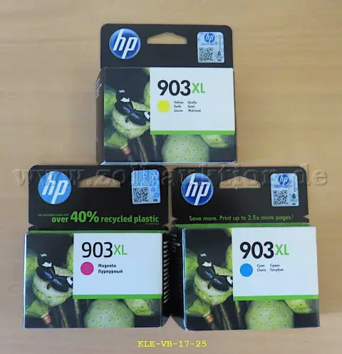 3 tusze HP 903XL T6M03AE BGX; T6M07AE BGX; T6M11AE BGX