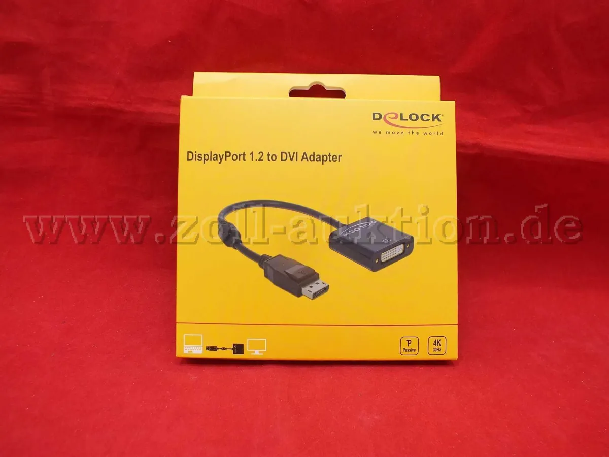 1 adaptér Delock, DisplayPort 1.2 samec na DVI, černý v originálním balení
