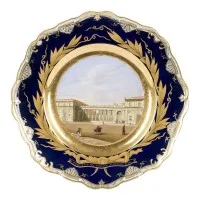 Fine assiette avec vue du palais de S.A.R. le prince Albert de Prusse