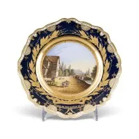 Fine assiette 'Ruines du château de Sayn'