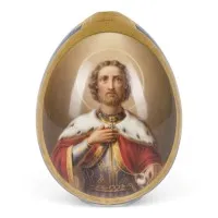 Œuf de Pâques fin avec saint Alexandre Nevski