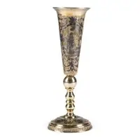 Fine flûte niellée avec armure et dame noble