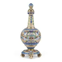 Carafe à vodka en émail cloisonné avec bouchon