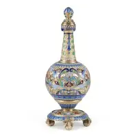 Carafe à vodka en émail cloisonné avec bouchon