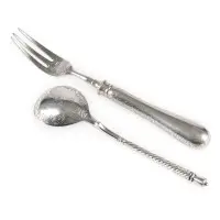 Cuillère et fourchette de la propriété familiale des comtes Zubov