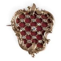 Pendentif / broche avec cartouche à treillis