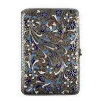 Étui à cigarettes en émaux cloisonnés