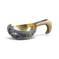 Kovsh en émaux cloisonnés