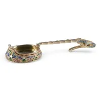 Grande louche en émaux cloisonnés