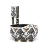 Très fin kovsh en cloisonné-émail