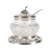Grande coupe à punch en argent avec louche