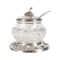 Grande coupe à punch en argent avec louche