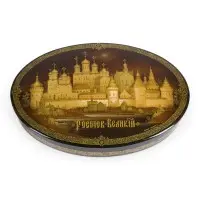 OVALE LACKDOSE MIT ROSTOWER ANSICHT