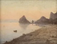 'BLICK AUF DEN FELSEN "DIWA" UND EINEN TEIL DES BERGES "KOSCHKA" IN SIMEIS'