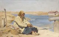 'ALTE FRAU AM UFER DER OKA'