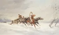 Troika vlků pronásledována