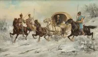 Transport d'or en hiver