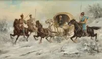 GOLDTRANSPORT IM WINTER