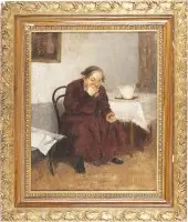 Homme assis avec tabatière